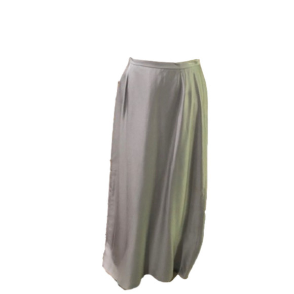 𝅺INC Gunmetal Gray Silk Maxi Pencil Skirt, Size 10 - Picture 6 of 9